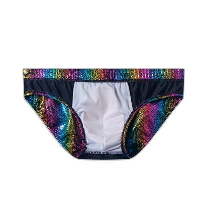 Metallic Snakeskin Bikini Brief