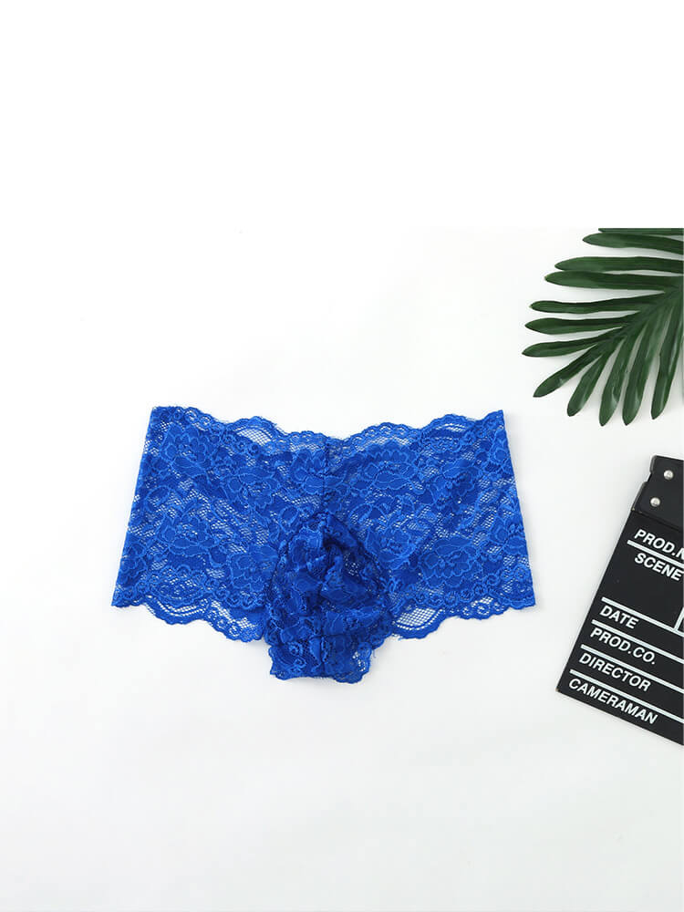 Men's Nightclub Lace See-through Briefs