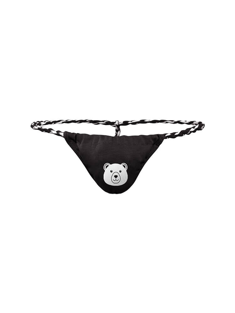 Men's Sexy Japanese Low-Rise Bear Print Thong