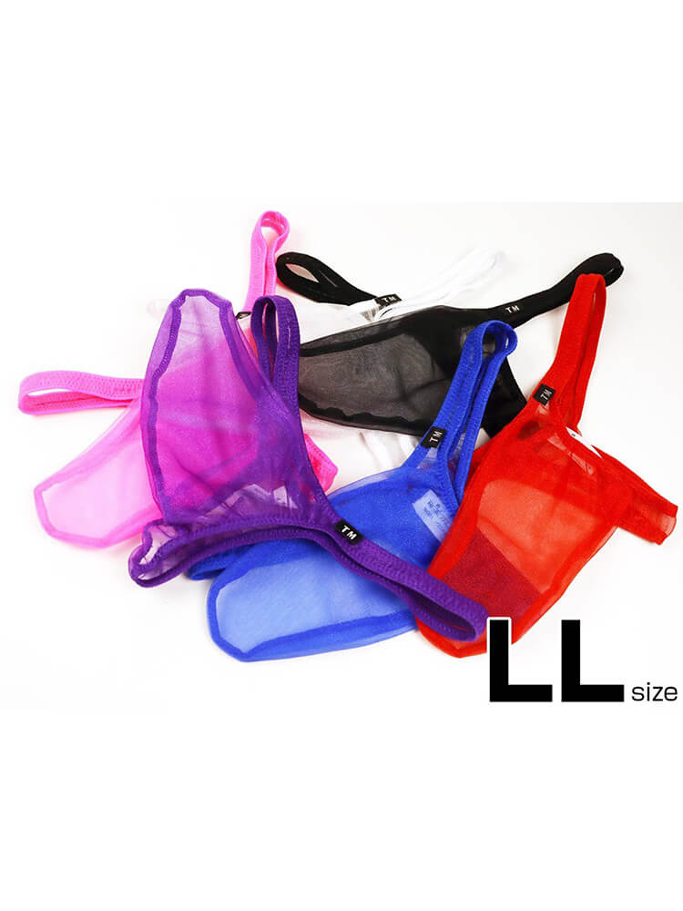 Men's Sexy Thin Mesh Elephant Nose Low-Rise Thong