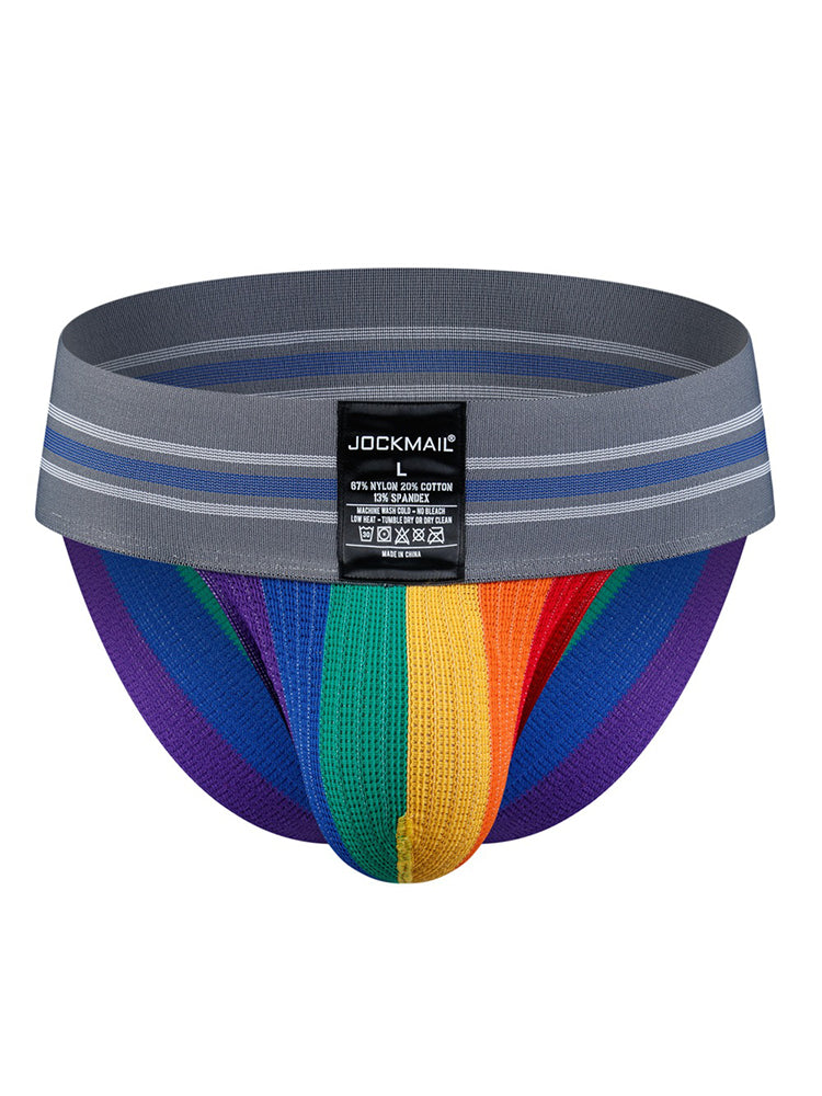 Men's Rainbow Stripes Pride Brief
