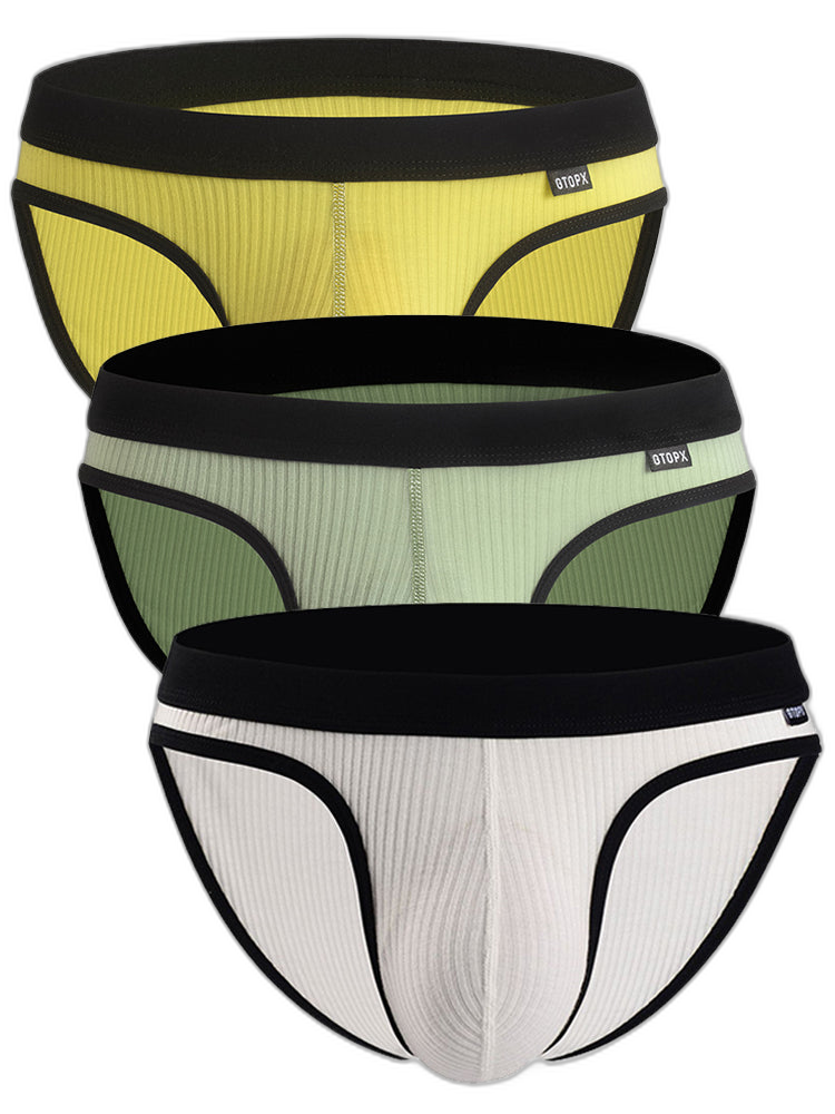 3 Pack Low Rise Soft Briefs With Support Pouch