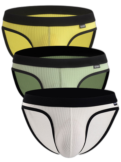 3 Pack Low Rise Soft Briefs With Support Pouch