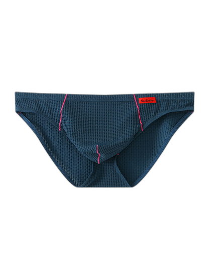3 Pack Men's Nylon Plaid Lift Hip Briefs Triangle Briefs
