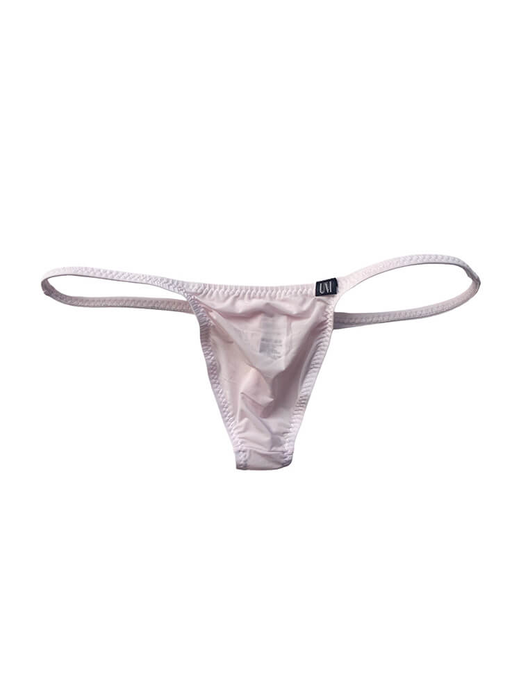Men's Sexy Thin-Strapped Elastic Ice Silk Thong