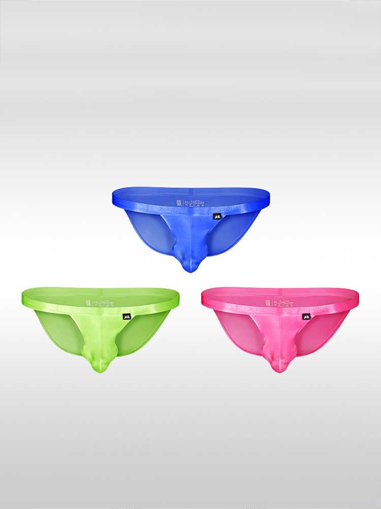 Men's Sexy High-Cut Stretch Low-Rise Ice Silk Briefs