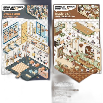 Cute DIY 3D Isometric Stickers