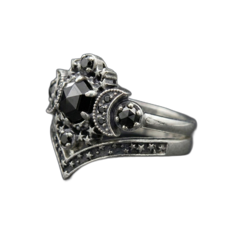 Triple Moon Ring