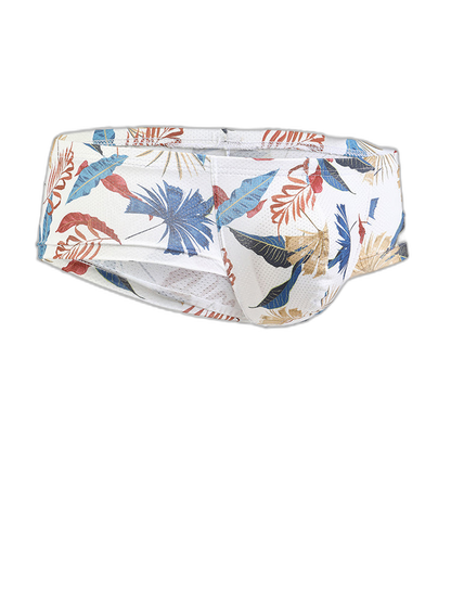 Men's Sexy Botanical Printed Mesh Underwear