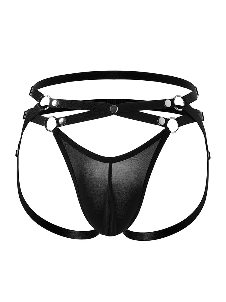 Men's Hollowed-out Cross-strap Binding Sexy Thong