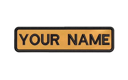 Custom Patch 10cmX2.5cm Yellow/Black