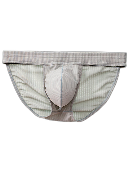 3 Pack Men's Threaded Fabric Briefs with U Convex Pouch
