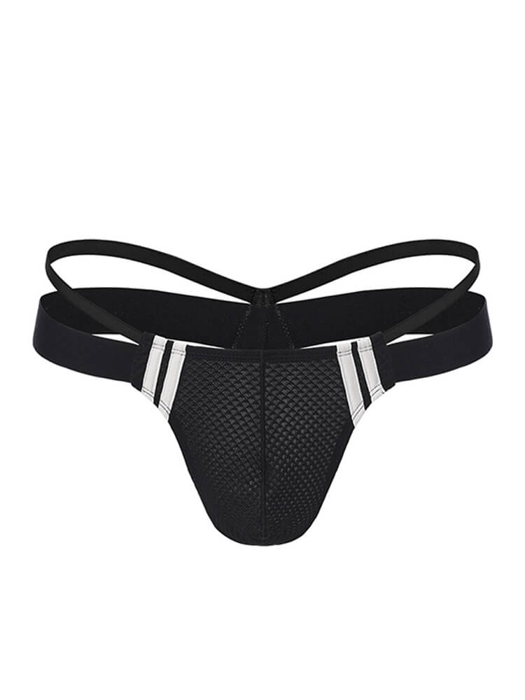 Men's Sexy Snake-Scale Pattern Jacquard Thong