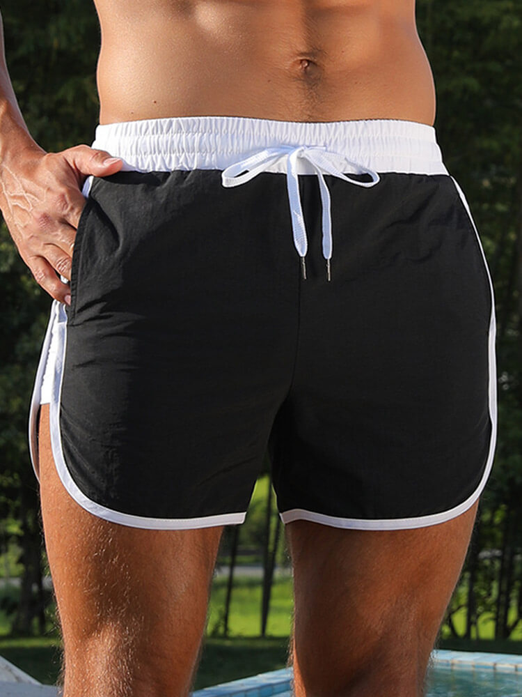 Men's Casual Beach Quick-Dry Patchwork Shorts