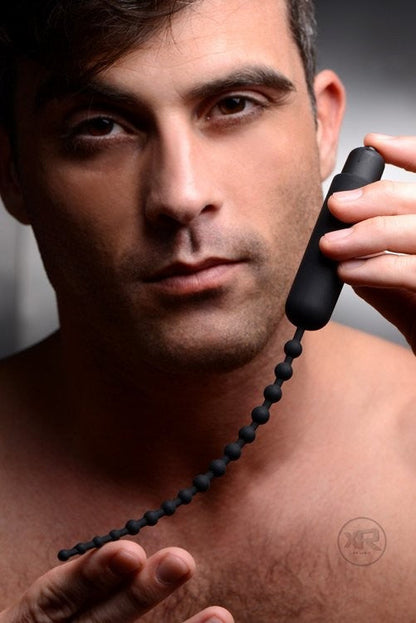 Dark Rod Vibrating Beaded Silicone Sound
