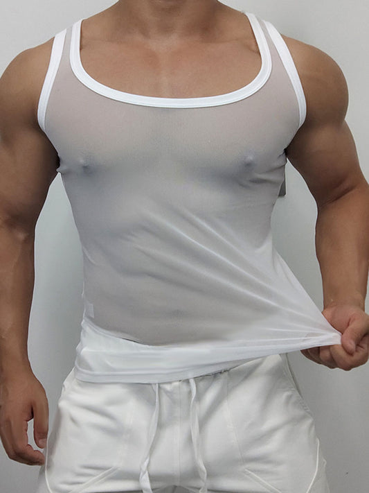Men's Sexy See-Through Mesh Tank Top
