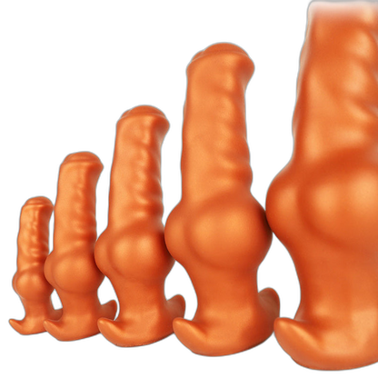 ELITE Liquid Silicone Canine Milker Plug 3.9 Inch Gold