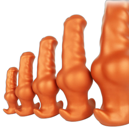 ELITE Liquid Silicone Canine Milker Plug 3.9 Inch Gold