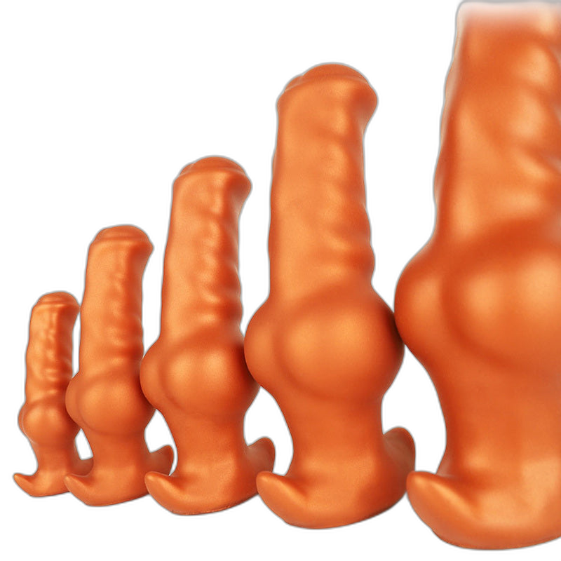 ELITE Liquid Silicone Canine Milker Plug 8.4 Inch Gold