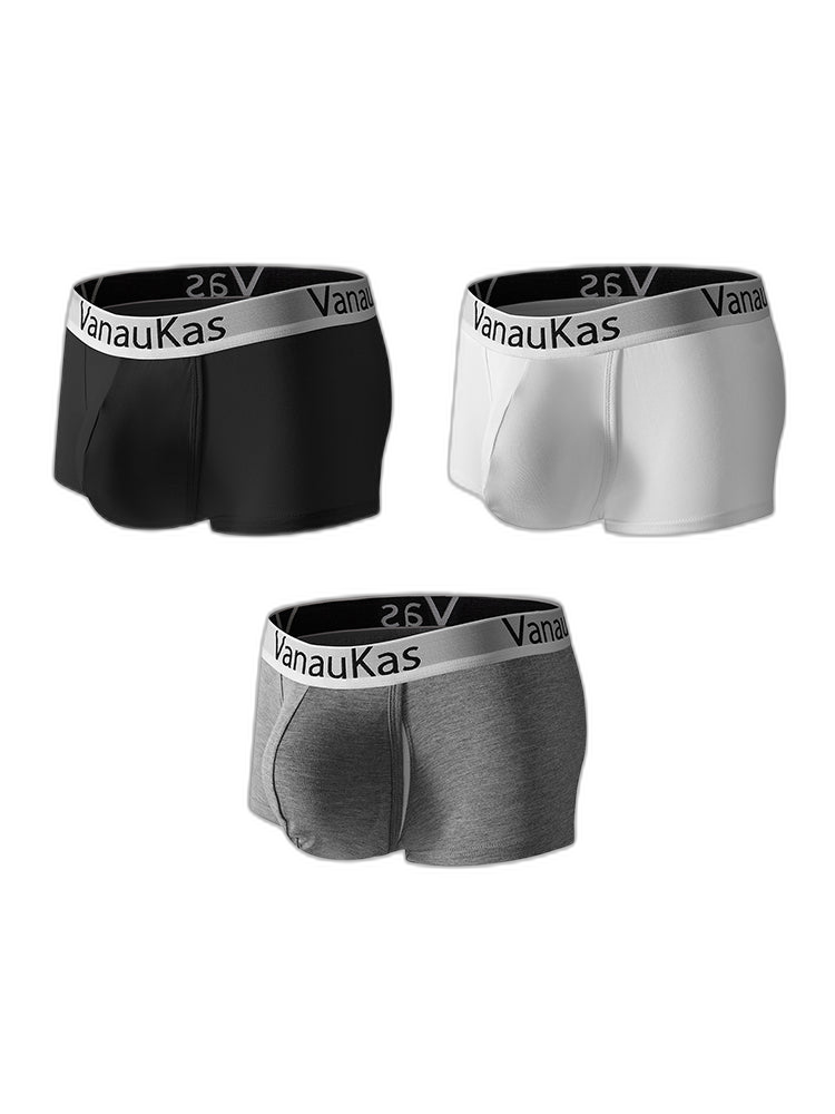 3 Pack Men's Double-Layered Gusset Odor-Control Seamless Trunks