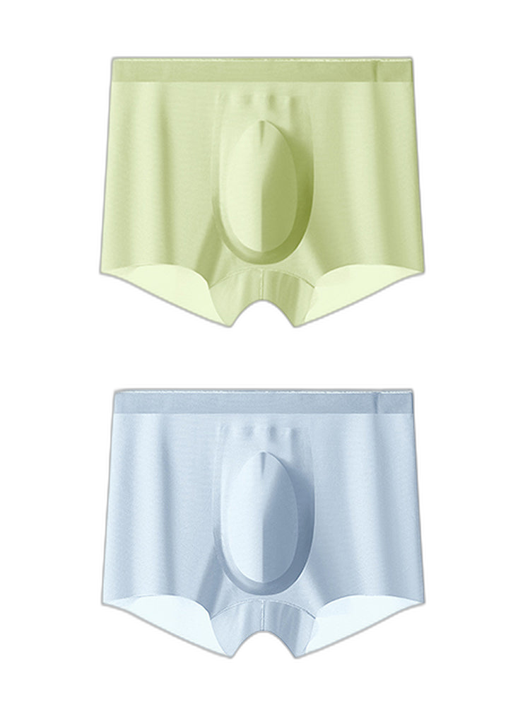 2 Pack Men's Ultra-Thin Ice Silk Quick-Dry Trunks