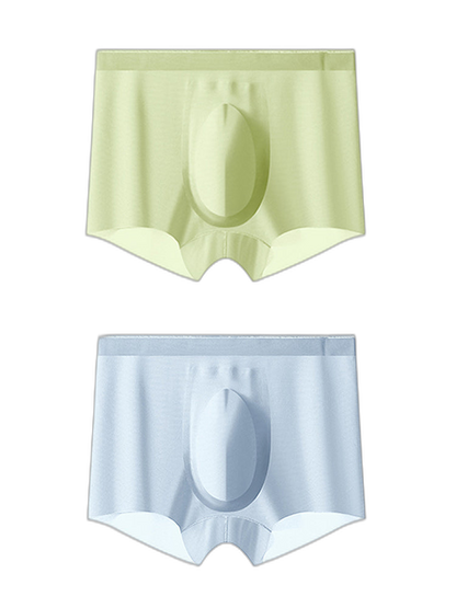 2 Pack Men's Ultra-Thin Ice Silk Quick-Dry Trunks