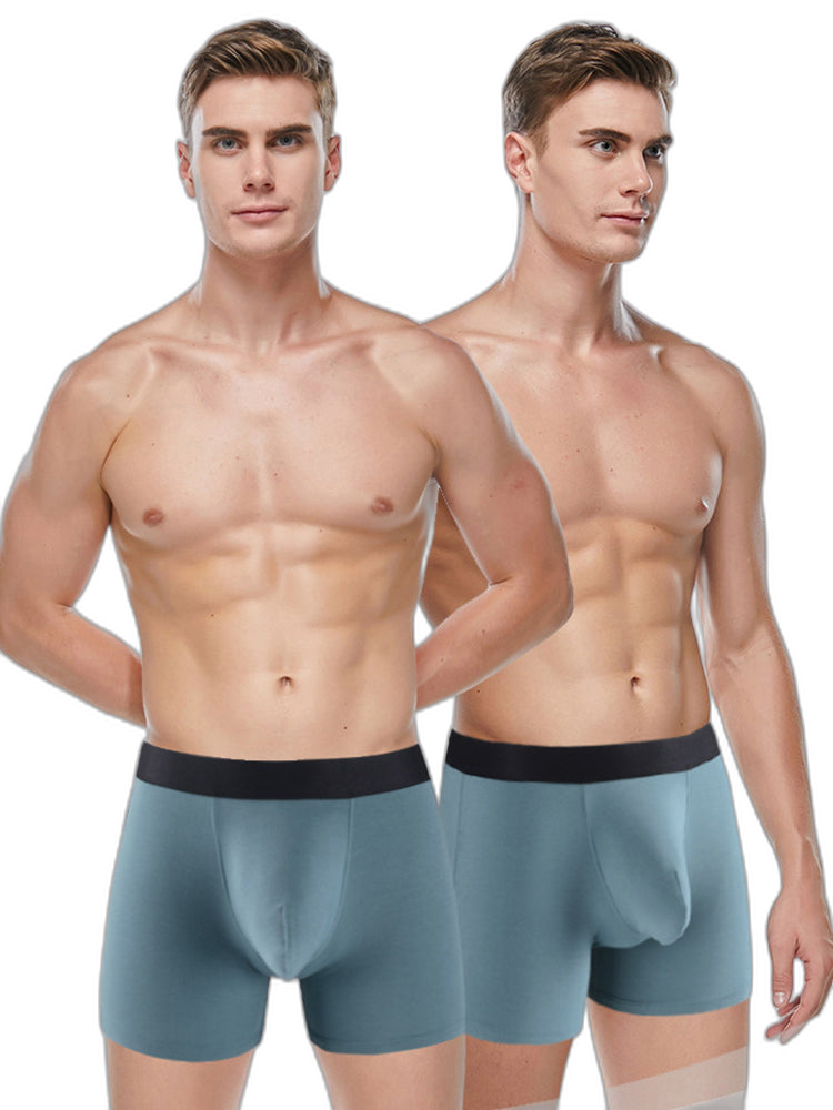 Men's Separate Big Pouch Long Boxer Briefs