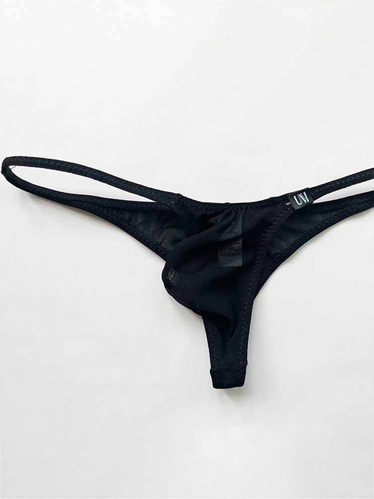 Men's Sexy Low-Rise Transparent Mesh Briefs
