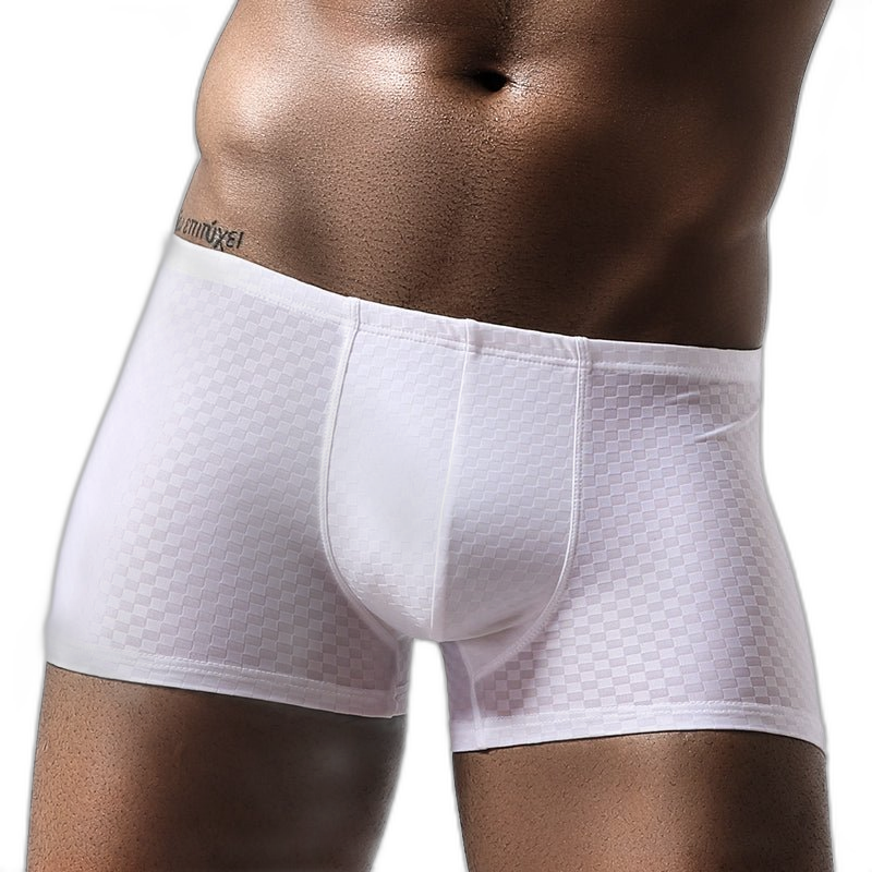 2 Pack Breathable Grid Ice Silk Men's Underwear