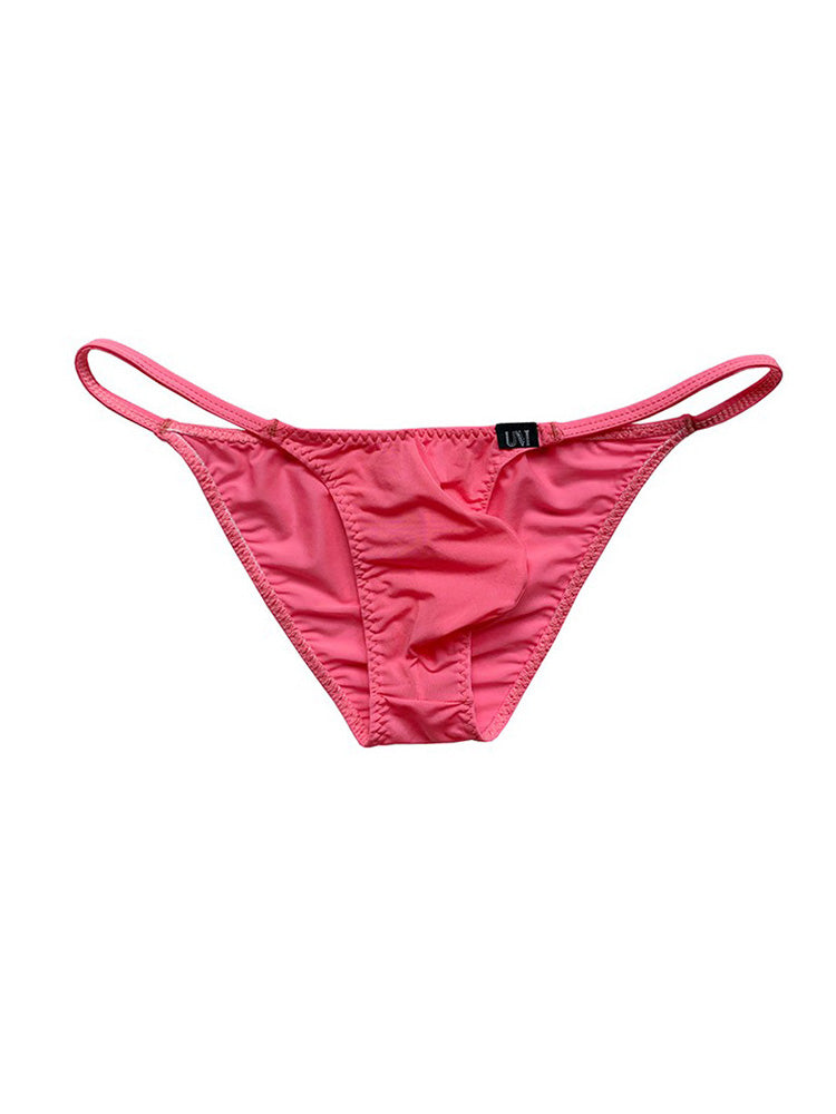 Men's Solid Color Thin Semi Transparent Briefs