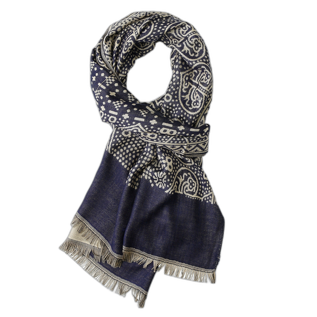 Mosaic Linen Pashmina Scarf