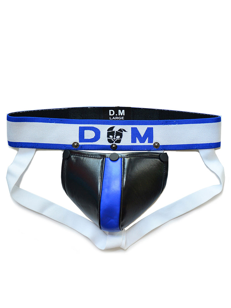 D.M Detachable Button Leather Jockstrap