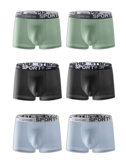 6 Pack Men’s Contour Pouch Mesh Trunks