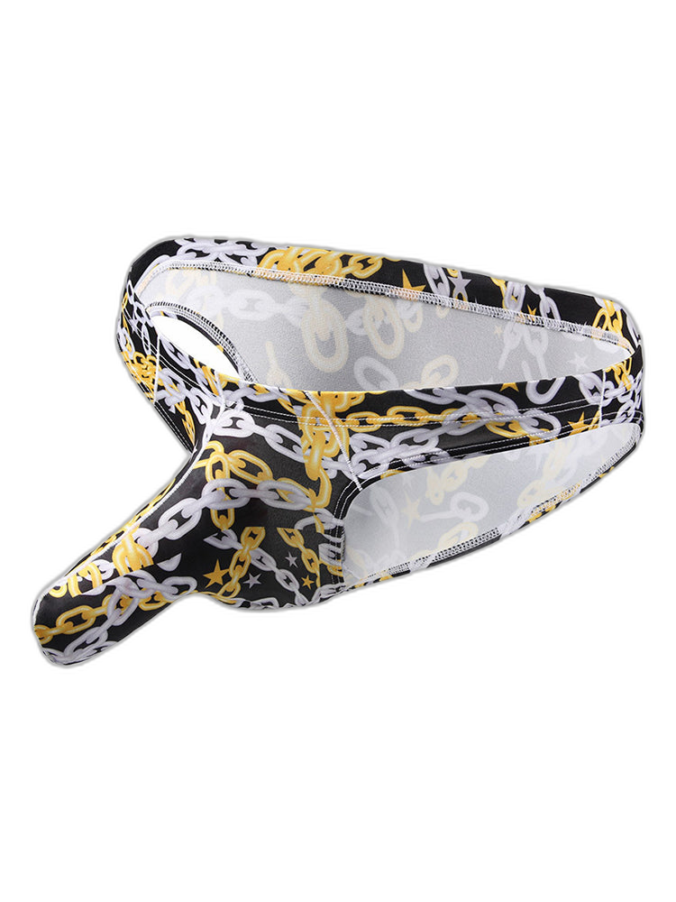 4 Pack Men's Elephant Print Sexy Bikini