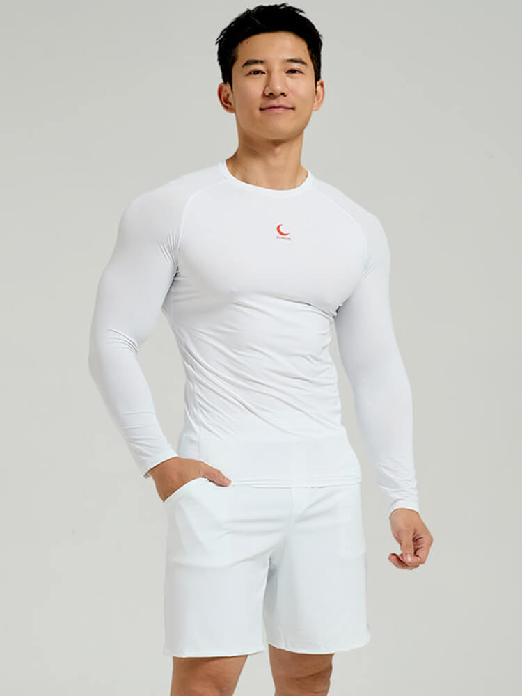 Men's Slim Color-Blocked Top Shorts 2-Piece Set