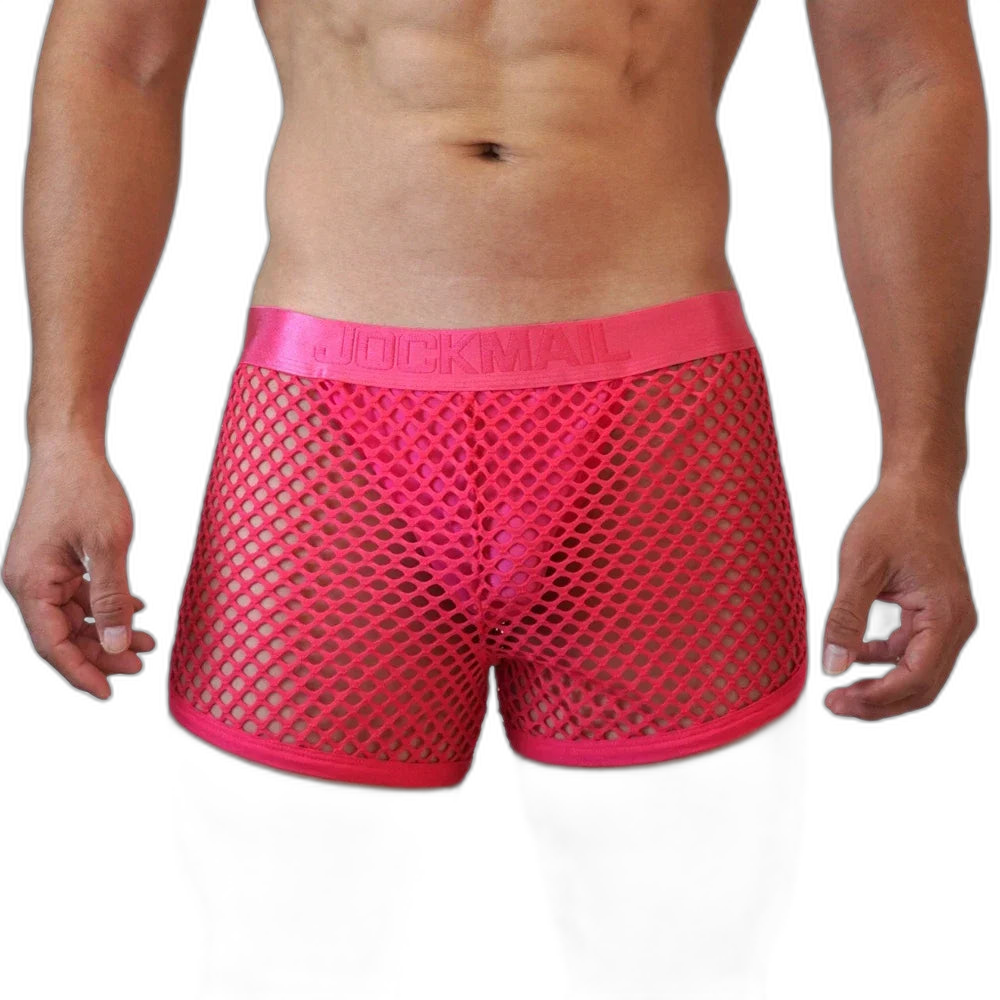 Jockmail 'Reveal All Fishnet' Underwear Shorts