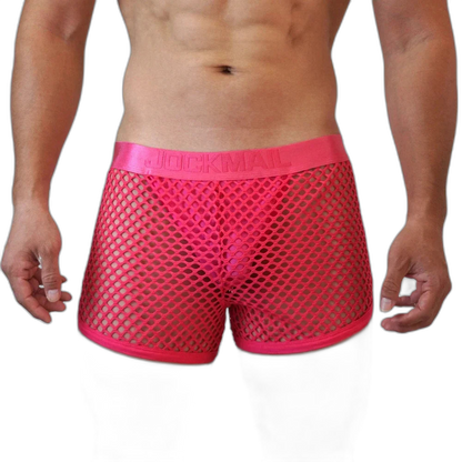 Jockmail 'Reveal All Fishnet' Underwear Shorts