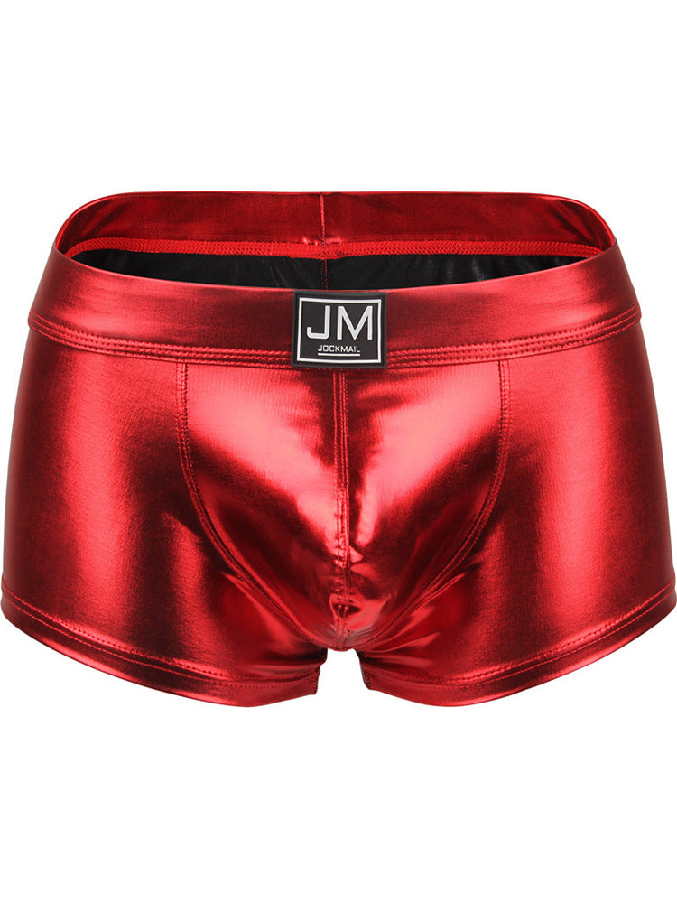 Jockmail Reflective Faux Leather Spandex Trunks