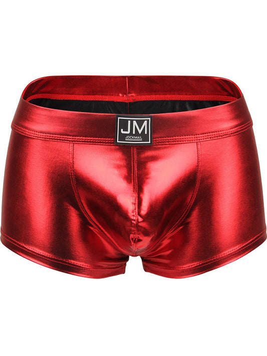 Jockmail Reflective Faux Leather Spandex Trunks