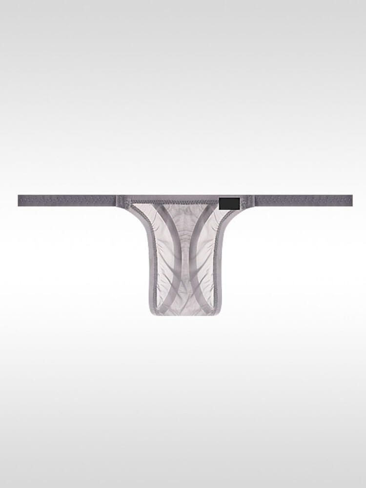 Men's Low-Rise Ultra-Thin Sheer Thong