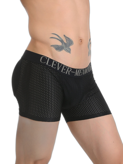 Sponge Cushion Mesh Buttock Boxer Briefs