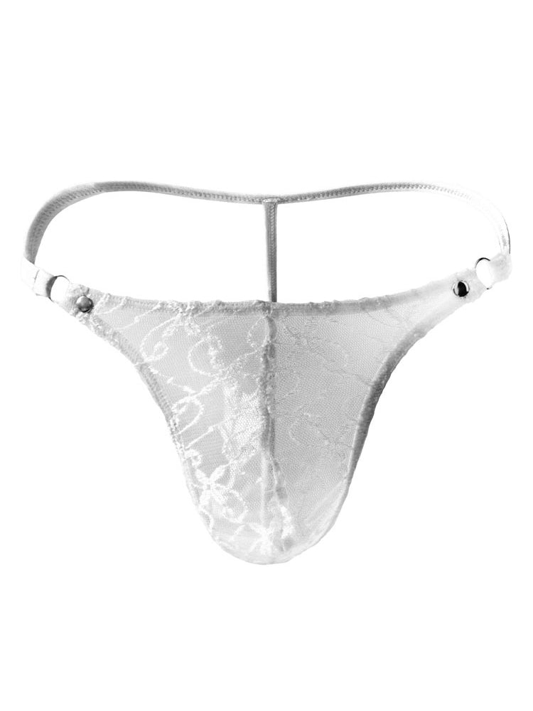 Men's Sexy Transparent Mesh Thong