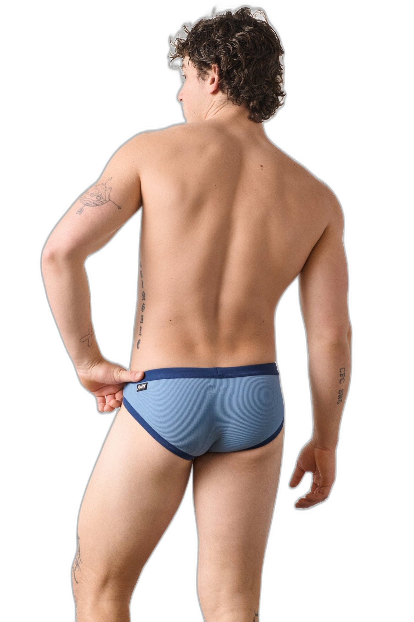 SURGE Contrast Swim Briefs - Carolina Blue