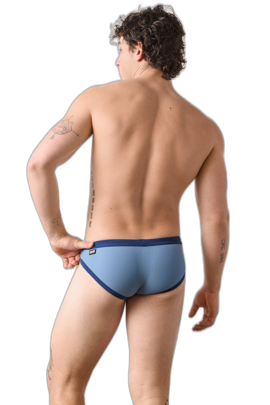 SURGE Contrast Swim Briefs - Carolina Blue