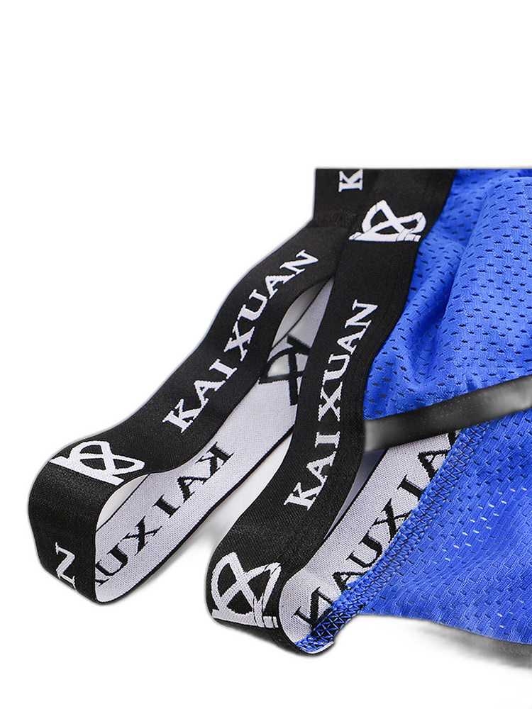 2 Pack Men's Ice Silk Mesh Capsule Pouch Sexy Jockstrap