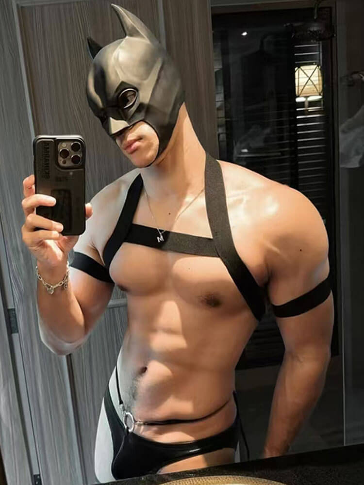 Men's Sexy Strappy Low-Rise Seamless Briefs Set