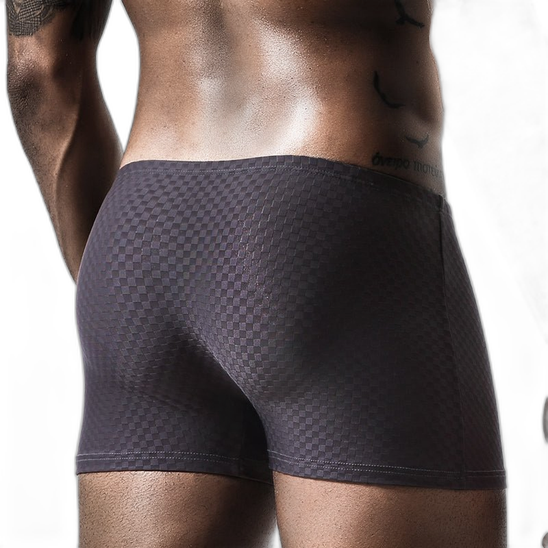 2 Pack Breathable Grid Ice Silk Men's Underwear