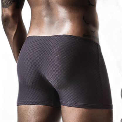 2 Pack Breathable Grid Ice Silk Men's Underwear
