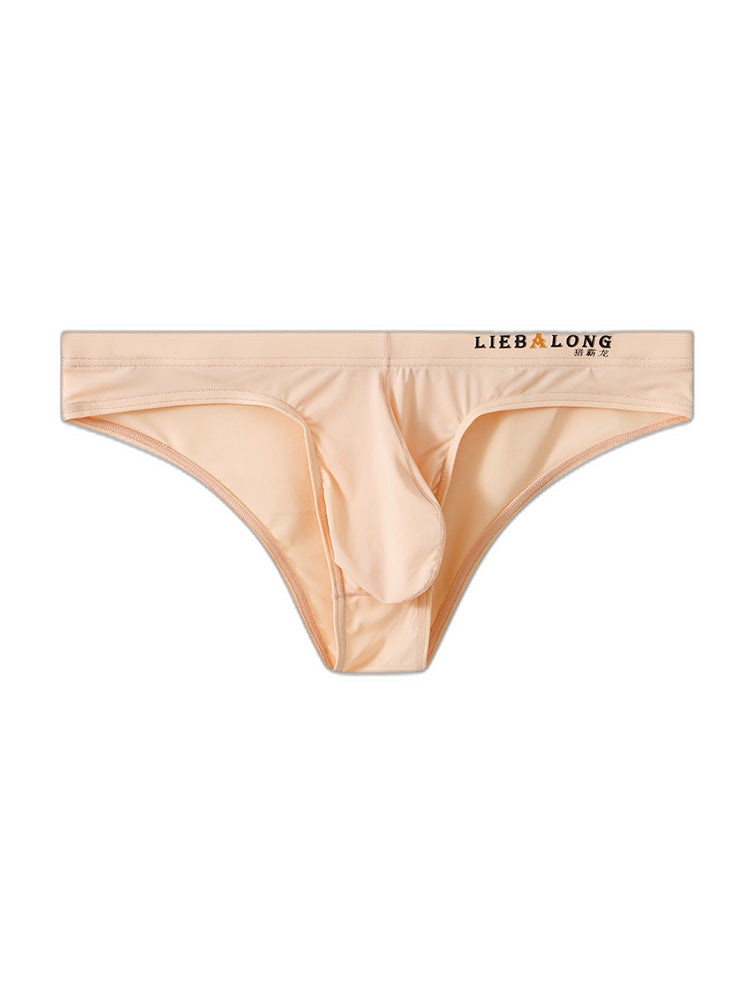 4 Pack Men's Ice Silk Low-Rise Big Pouch Sexy Comfortable Bikini