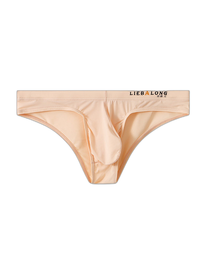 4 Pack Men's Ice Silk Low-Rise Big Pouch Sexy Comfortable Bikini
